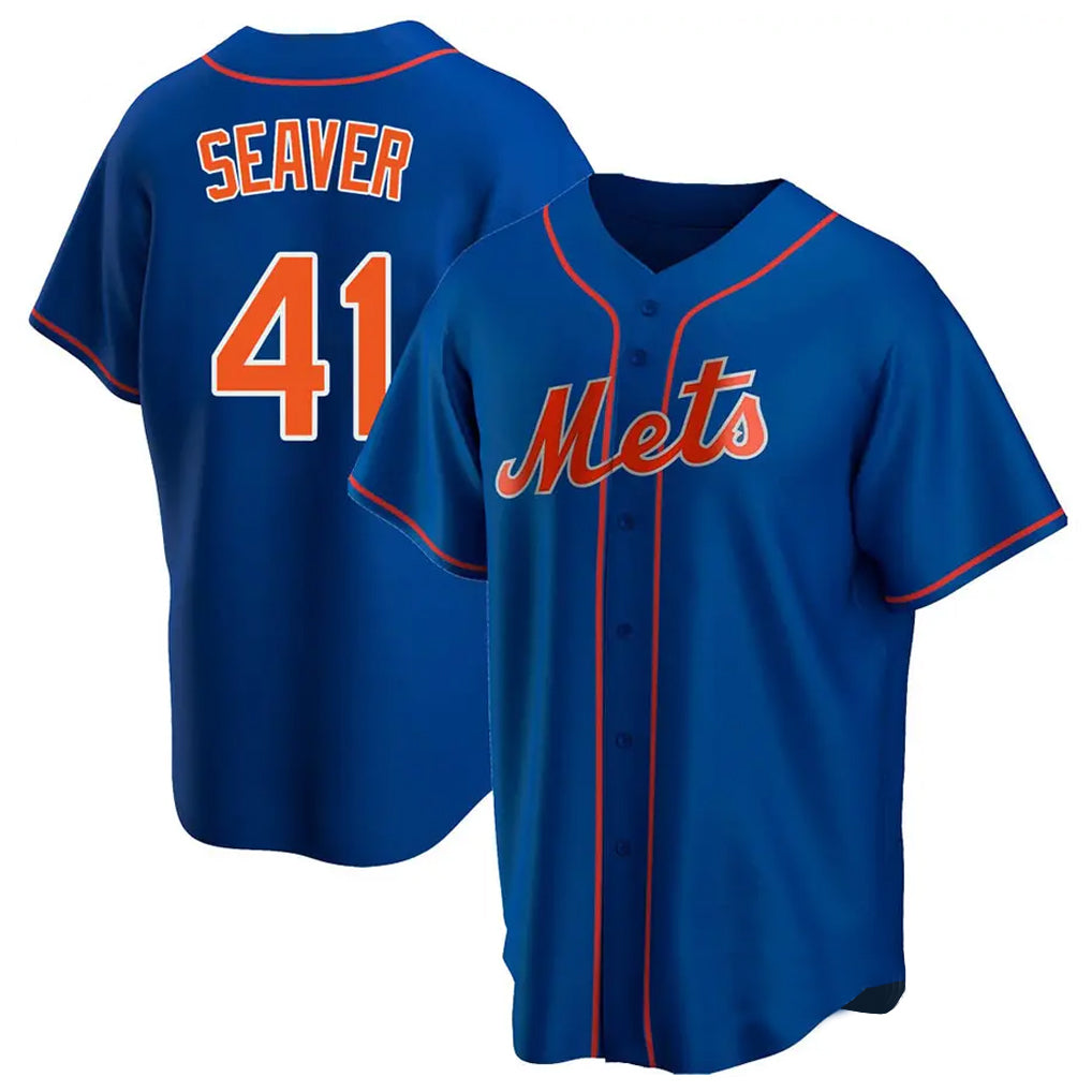 PHIN NY.Mets #41 Tom Seaver Player Royal Home Game Stitched Jerseys