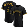 PHIN NY.Mets #4 Francisco Alvarez Player Black Snake Skin City Home Limited Elite Stitched Jerseys