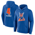 PHIN NY.Mets #4 Francisco Alvarez Player Royal Club Pullover Hoodie Game Stitched Jerseys