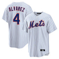 PHIN NY.Mets #4 Francisco Alvarez Player White Home Game Stitched Jerseys