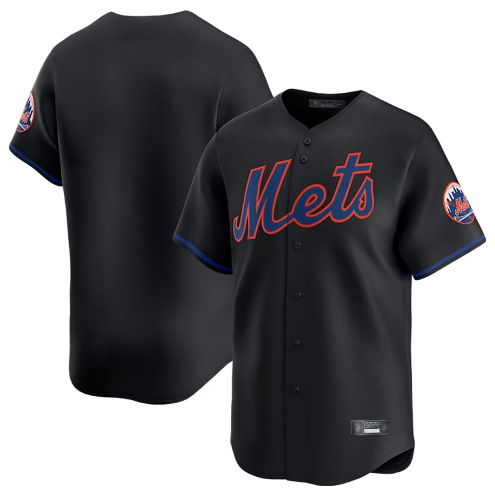 PHIN NY.Mets Blank Player Black Home Game Stitched Jerseys
