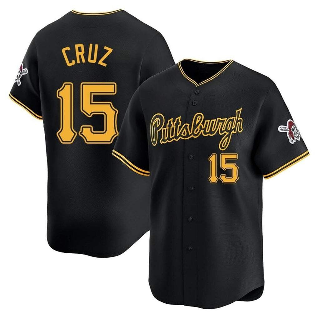 PHIN P.Pirates #15 Oneil Cruz Player Black Home Limited Stitched Jerseys