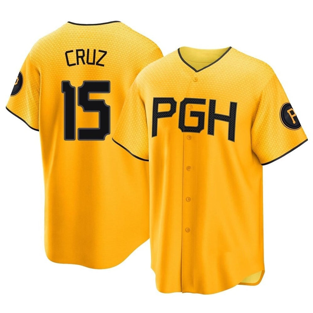 PHIN P.Pirates #15 Oneil Cruz Player Gold City Connect Home Game Stitched Jerseys