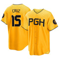 PHIN P.Pirates #15 Oneil Cruz Player Gold City Connect Home Game Stitched Jerseys