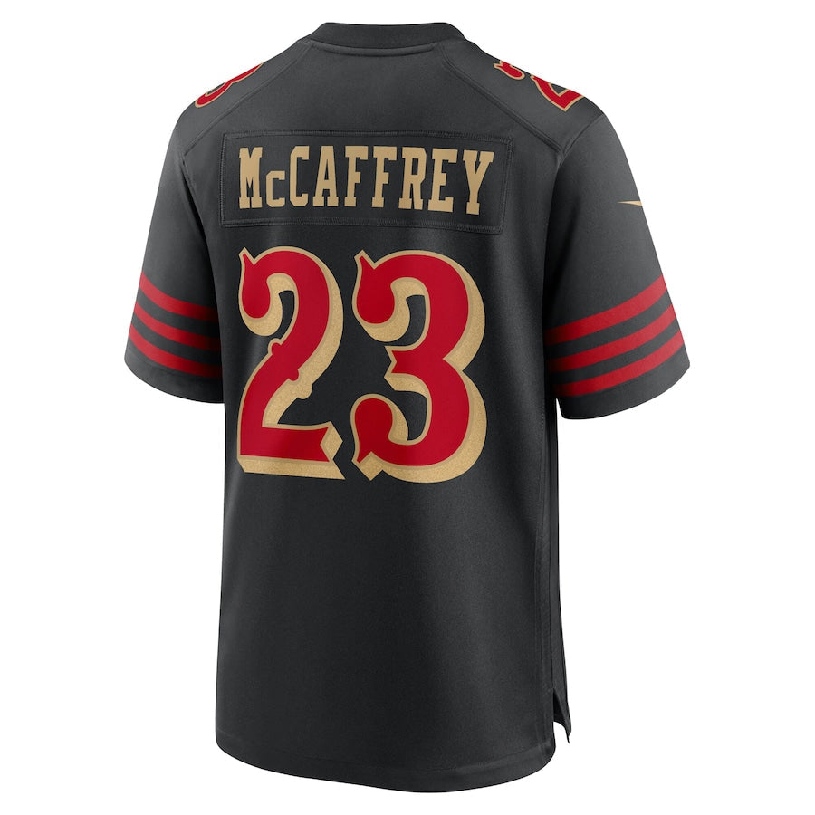 PHIN SF.49ers #23 Christian McCaffrey Player Rivalries Collection Black Game Stitched Jerseys
