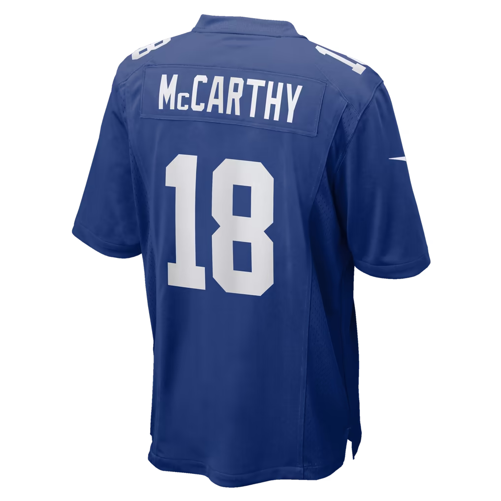 PHIN  NY.Giants #18 J.J. McCarthy Royal Team Game Jersey